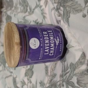 Brand New Lavender Chamomile Wooden Wick Candle by DW home